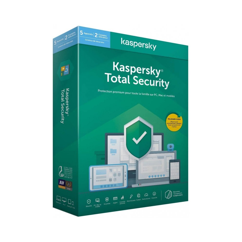 Kaspersky Total Security 2020 5 Postes / 1 An